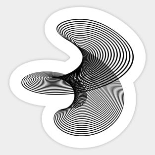 Line Art Swirl Sticker